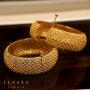 Sukh Collection Jewellery Indian Traditional Antique Gold Plated 2 pcs Broad Bangle Bracelets Set Designer Fashionable Women Wedding Party wear Jewelry