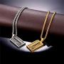 U7 Abacus Pendant 18K Gold Plated/Stainless Steel Men Women Necklace, 22 Inch Chain