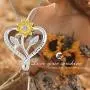SNZM Heart Sunflower Pendant Necklace for Women Girlfriend Christmas Jewelry I Love You Necklace for Mom Wife SNZM Heart Sunflower Pendant Necklace for Women Girlfriend Christmas Jewelry I Love You Necklace for Mom Wife