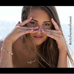 Your Always Charm Ocean Wave Necklace Sea Jewelry for Surfer Beach Lover (rose gold)