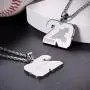 AILIN Custom Lucky Number Necklace Stainless Steel Silver/18K Gold Plated/Rose Gold Color Personalized Name Pendant Sport Ice Hockey Football Baseball Basketball Jewelry Gifts for Women Men Athletes