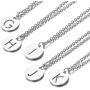 Fashion Stainless Steel Letter Pendant Necklace, Rolo Chain 16+2