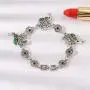 Bohemian Vintage Elephant Necklace Bracelet Earrings Hook Tribe Ethnic Turquoise Lucky Animal Hollow Flower Jewelry Set 3 Pcs for Women Girls