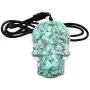 Yatming Hand Carved Crystal Skull Pendant Necklace for Men and Women, Chip Stone Pendant Jewelry with Adjustable Rope Yatming Hand Carved Crystal Skull Pendant Necklace for Men and Women, Chip Stone Pendant Jewelry with Adjustable Rope