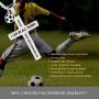 Palterwear Sport Necklace for Boys and Teens - Stainless Steel Pendant with Ball Charm and Inspirational Text (Soccer)