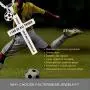 Palterwear Sport Necklace for Boys and Teens - Stainless Steel Pendant with Ball Charm and Inspirational Text (Soccer)