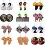 12 Pairs African Map Wooden Earrings African Women Dangle Earrings Natural Ethnic Earrings 12 Pairs African Map Wooden Earrings African Women Dangle Earrings Natural Ethnic Earrings