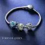 FOREVER QUEEN Mermaid Charms fit Pandora Charms Bracelet 925 Sterling Silver Charms Bead CZ Heart Shape Blue Enamel Bead Ocean Sea Charm for Snake Bracelets Necklace Women Girls Gift (Mermaid Charm)