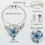 EVER FAITH Womens Austrian Crystal Enamel Orchid Flower Necklace Earings Set