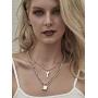 Haloty Punk Layered Key Pendant Necklace Gold Long Fashion Lock Necklaces Chain Jewelry for Women and Girls