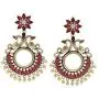 Efulgenz Boho Vintage Antique Gypsy Tribal Crystal Kundan Indian Oxidized Silver Chandbali Dangle Earrings Jewelry Efulgenz Boho Vintage Antique Gypsy Tribal Crystal Kundan Indian Oxidized Silver Chandbali Dangle Earrings Jewelry