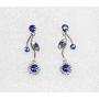 Faship Gorgeous Rhinestone Crystal Floral Necklace Earrings Set