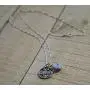 Coin Charm Amulet in Sterling Silver on 19 Inch Box Chain Necklace - Evil Eye Jewelry for Men and Women Coin Charm Amulet in Sterling Silver on 19 Inch Box Chain Necklace - Evil Eye Jewelry for Men and Women