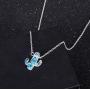 YINLIN Danity Tiny White Opal Cactus Jewelry Plant Cactus Pendant Necklace Gift for Friendship
