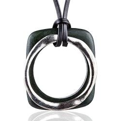 Coostuff 2018 Hotsale Handmade Women Long Necklaces Jewelry Black Sandalwood Vintage Statement Necklace for Women
