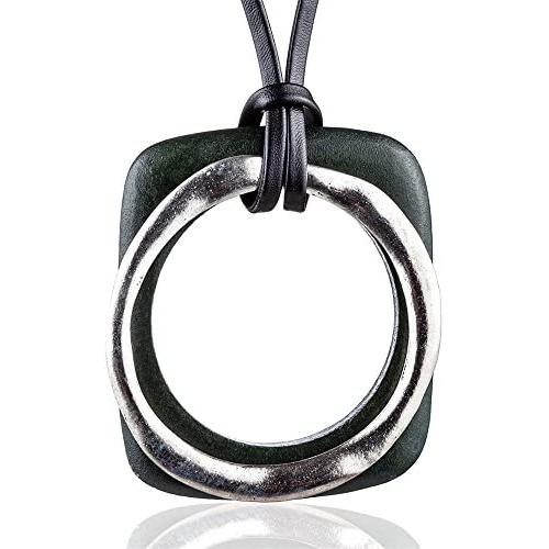 Coostuff 2018 Hotsale Handmade Women Long Necklaces Jewelry Black Sandalwood Vintage Statement Necklace for Women