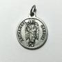 Archangel Gabriel Protect Protection Medal Pendant Charm with Prayer Made in Italy Silver Tone Catholic 3/4''