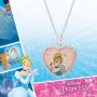 Disney Princess Cinderella Jewelry, Silver Plated Pendant Necklace, 18'' Chain