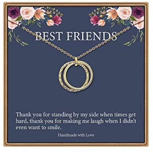 IEFLIFE Simple Necklaces for Women, Cross Necklace Christian Gifts Linked Circles Necklace Gifts for Daughter Wife Girlfriend Bridesmaid for Women Pearl Necklace for Mom Aunt Grandma Gifts