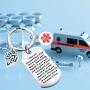 WSNANG EMT Gift Emergency Medical Technician Jewelry Your Kind Spirit Will Touch All of The Lives of Those You Care for Keychain Paramedic Gift Medical Technician Gift