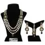 MUCH-MORE Crystal Elements CZ Stone Floral Shape Indian Bollywood Traditional Necklace Set for Women MUCH-MORE Crystal Elements CZ Stone Floral Shape Indian Bollywood Traditional Necklace Set for Women