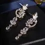 CZ Bridal Earrings for Wedding 14k White Gold Plated Wedding Earrings for Bride Bridesmaids Crystal Cubic Zirconia Rhinestone Cluster Floral Leaf Earrings Elegant Bridal Jewelry for Women Girls CZ Bridal Earrings for Wedding 14k White Gold Plated Wedding Earrings for Bride Bridesmaids Crystal Cubic Zirconia Rhinestone Cluster Floral Leaf Earrings Elegant Bridal Jewelry for Women Girls
