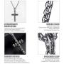 EVBEA Cross Necklace for Men and Women Long Gothic Jewelry Cool Skull Rock Punk Black Necklaces with Stainless Steel Chain