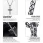 EVBEA Cross Necklace for Men and Women Long Gothic Jewelry Cool Skull Rock Punk Black Necklaces with Stainless Steel Chain