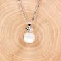 Simulated Cats Eye Apple Pendant Necklace Thanksgiving Day Gifts for Women Girls ZY042