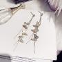 Orris Stainless Steel Long Thick Tassel Butterfly Design Dangle Drop Earrings for Women Girls