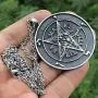 Church of Satan Jewelry Sigil of Baphomet SAMAEL-LILITH Inverted Pentacle Pentagram Star Satanic Devil LaVeyan Satanism Wicca Witchcraft Pewter Mens Pendant Necklace charm men w Stainless Steel Chain Church of Satan Jewelry Sigil of Baphomet SAMAEL-LILITH Inverted Pentacle Pentagram Star Satanic Devil LaVeyan Satanism Wicca Witchcraft Pewter Mens Pendant Necklace charm men w Stainless Steel Chain