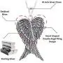 Angel Wing Necklace Sterling Silver Created Opal Gold Plated or Silver Guardian Angel Heart Pendant Necklace for Women Angel Wing Necklace Sterling Silver Created Opal Gold Plated or Silver Guardian Angel Heart Pendant Necklace for Women