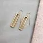 NIEVOS JEWELRY Gold-plated-brass Earring 24k Classic Rectangle Earring. Chunky Design Gift Jewelry Love Handmade Designer Made By Women For Her NIEVOS JEWELRY Gold-plated-brass Earring 24k Classic Rectangle Earring. Chunky Design Gift Jewelry Love Handmade Designer Made By Women For Her