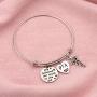 SEIRAA Physical Therapist Assistant Gift She Believe She Could Bracelet PTA Graduation Gift PTA Caduceus Jewelry Therapy Gift