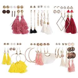 36 Pairs of tassel earrings set dangle earrings Stud earrings Fashion Jewelry for women girls birthday party gifts …