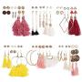 36 Pairs of tassel earrings set dangle earrings Stud earrings Fashion Jewelry for women girls birthday party gifts …