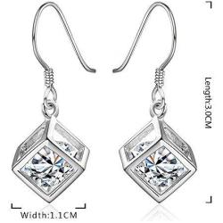 Hosaire Dangle Earrings Elegant Shining Crystal Drop Hook Earrings for Womens Jewelry