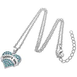 Daddys Girl Love Heart Pendant Necklace for Girls and Teens