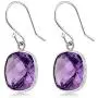 Gem Stone King 925 Sterling Silver Amethyst Womens Dangle Earrings (10.00 Cttw, Gemstone Birthstone, Cushion Checkerboard 11MM) Gem Stone King 925 Sterling Silver Amethyst Womens Dangle Earrings (10.00 Cttw, Gemstone Birthstone, Cushion Checkerboard 11MM)