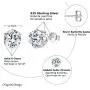 Sterling Silver Stud Earrings for Women, 925 Sterling Sliver Stud Earrings Set for Girls, Hypoallergenic Cubic Zirconia Stud Earrings for Men, Sizes 3/4/5/6/7mm