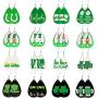 St Patricks Day Faux Leather Earrings for Women Dangle Gnome Earrings Lightweight Teardrop Leather Earrings Holiday Bulk Earrings for St. Patricks Day Decorations 16 Pairs