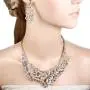 EVER FAITH Rhinestone Crystal Octopus Necklace Earrings Set