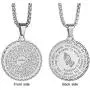 Mens Necklace Christian Lords Prayer,Stainless Steel Bible Verse Serenity Pendant Jewelry for Women