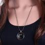 Liavys Tiger Charm Pendant Fashionable Glass Necklace - Glow in The Dark - 23'' Ball Style Chain - Unique Gift and Souvenir