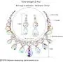 2 PCS/set Elegant Rhinestone Austrian Crystal Choker Necklace Teardrop Dangle Earrings Jewelry Sets for Women Girls, Womens Bridal Wedding Bridesmaid Party Birthday Prom Jewelry Gift. 2 PCS/set Elegant Rhinestone Austrian Crystal Choker Necklace Teardrop Dangle Earrings Jewelry Sets for Women Girls, Womens Bridal Wedding Bridesmaid Party Birthday Prom Jewelry Gift.