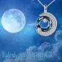 TOUPOP Moon Necklace s925 Sterling Silver Star Necklace Crescent Necklace Pendant with Blue Circle Crystal Jewelry Gifts for Women Teens Girls Mom Birthday Mothers Day TOUPOP Moon Necklace s925 Sterling Silver Star Necklace Crescent Necklace Pendant with Blue Circle Crystal Jewelry Gifts for Women Teens Girls Mom Birthday Mothers Day