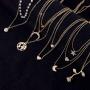 GYSONG Layered Necklaces for Women Long Necklaces Love Heart Moon Star Rose Pearl Layered Y Pendant Necklace Multilayer Simple Gold Choker Clavicle Chain Girls Jewelry Valentines Gift 9 Pieces