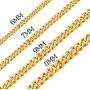 Men Chunky Miami Curb Cuban Chain Necklace 18k Real Gold Plated Stainless Steel Link Necklace for Men Women 6mm to 11mm 16 Inches to 36 Inches