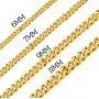 Men Chunky Miami Curb Cuban Chain Necklace 18k Real Gold Plated Stainless Steel Link Necklace for Men Women 6mm to 11mm 16 Inches to 36 Inches Men Chunky Miami Curb Cuban Chain Necklace 18k Real Gold Plated Stainless Steel Link Necklace for Men Women 6mm to 11mm 16 Inches to 36 Inches