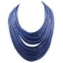Yuhuan Necklace Women Fashion Bib Choker 36 Layers Wax Line Collar Statement Jewelry
